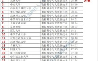 大数据专业大学排名 - 数据科学与大数据技术专业大学排名